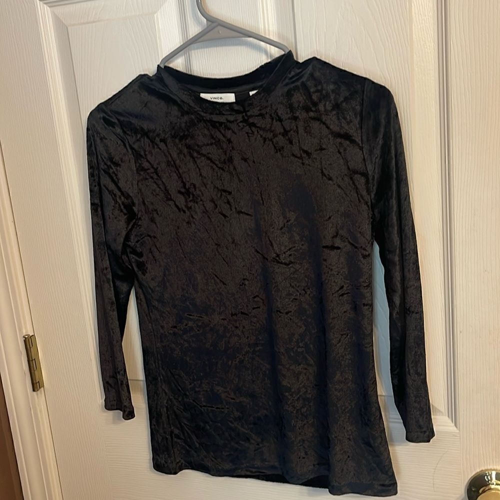 Vince Velour 3/4 sleeve top. Small NWOT